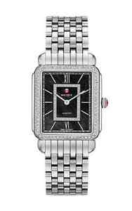 Michele Black MOP Dial Stainless Steel Quartz Ladies Watch MWW06X000011