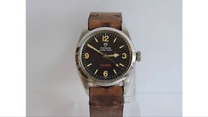 1960's Vintage Tudor Ranger Explorer Swiss Watch. Automatic.Custom leather strap