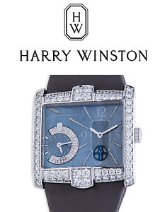 Harry Winston Avenue B 18k White Gold and Diamond Watch