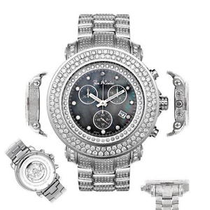 Men's Diamond Watch Joe Rodeo Junior JJU23 16.25 Ct Fully Loaded MOP Black Dial