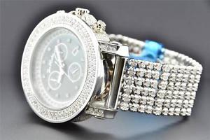 Joe Rodeo Junior JJU 118 Diamond Watch 10.25 CT Gray MOP Dial Custom 6 Row Band image 1