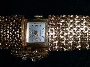 Yellow  Gold (14K) -La Cloche Swiss Watch .12ct diamonds,  WAY BELOW appraisal