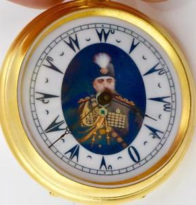 Extremely rare antique Persian military officer's award watch. Shah Mozaffar