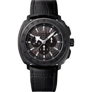 Jeanrichard 60550-36-601-FK6A Mens Black Dial Mechanical Watch with Rubber Strap