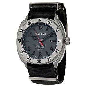 Jeanrichard 60660-21G251-UK6A Mens Grey Dial Automatic Watch with Fabric Strap