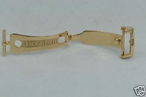 Audemars Piguet 18K yellow gold deployment buckle or clasp, 16mm, mint