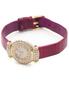 Audemars Piguet 18K Rose Gold Diamond and Ruby Ladies Quartz Watch