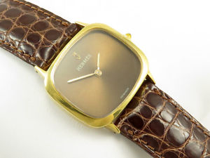 Vintage HERMES 18K GOLD MECHANICAL WATCH RARE