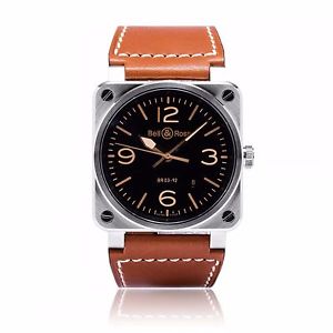 BR-03-92-GOLDEN-HERITAGE NEW BELL & ROSS AVIATION MENS AUTOMATIC WATCH