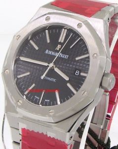 Audemars Piguet Royal Oak Steel Watch Black Dial 41mm Case 15400ST.OO.1220ST.01