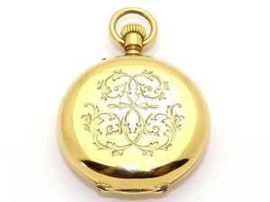 Antique Henry Capt Geneve 18k Yellow Gold Hunting Case Pocket Watch 38235