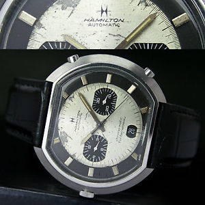 HAMILTON Chrono-Matic Fontainebleau Steel Mens Watch Ref# 11001-3 Swiss Made