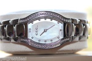 EBEL BELUGA TONNEAU LADY STAINLESS STEEL WATCH 44 DIAMONDS White Mother-of-Pearl