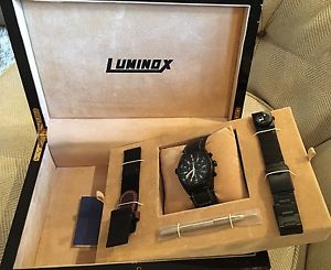 Vintage LUMINOX Black Bird 9032 SR-71 Quartz Black UTC 3 Bands Deluxe Boxed  Set
