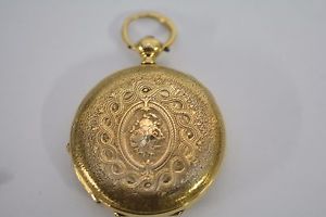 Antique Bautte & Co Geneva Hunter Pocket Watch 18k