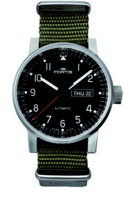 Fortis Men's 623.10.71 N.11 Spacematic Pilot Proffesional Luminous Nylon Watch