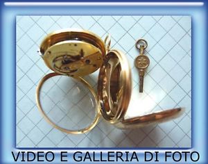 OROLOGIO DA TASCA INGLESE IN ORO 18K A RIBALTINA