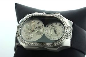 Philip Stein Signature Teslar Chronograph Dial Large Watch- 2.65ct Diamond Bezel