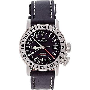 Glycine Airman 18 3918.19 LB9B SWISS AUTOMATIC BLACK 39mm GMT PILOT WATCH ANALOG