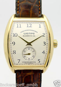 WEMPE GLASHÜTTE I/SA CHRONOMETER in 18ct GOLD - Ref. WG 040006 von 2011-Full Set