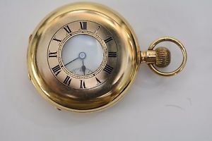 Wonderful Thomas Russell & Son Half Hunter pocket Watch 1914 9ct