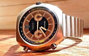 Vintage Bulova Automatic 14EFAD ("F" - 7081) w/ Original Stainless Bracelet 1972