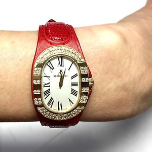 BERTOLUCCI SERENA 18K Solid Gold Ladies Watch w/ DIAMONDS In Box Has Papers