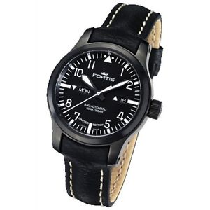 Fortis Herrenuhr Aviation B-42 Flieger Black Day/Date Automatik 655.18.81 L