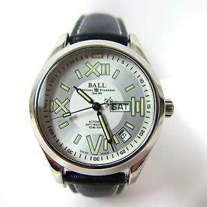 BALL ENGINEER MASTER II CHRONOMETER NM1016C ANTI MAGNETIC LEATHER BAND WATCH