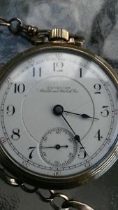 Rare (1 of 1620 ) 1896 Gold plated  American Waltham Canadian Pacific  Watch