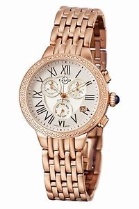 GV2 by Gevril Women's 9132 Astor Chronograph Diamond Pink Rose Gold IP Watch