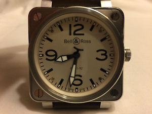 Bell & Ross BR 01-92 Wrist Watch with White Dial w/ Extra Straps