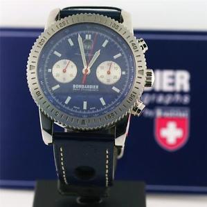Bombardier Watch BB2-55 Chrono Leather Band SWISS WATCH