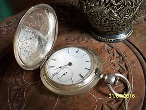ULTRA RARE! VINTAGE SILVER ELGIN 1868 year CASE 20S!244GRAMS!COLLECTORS