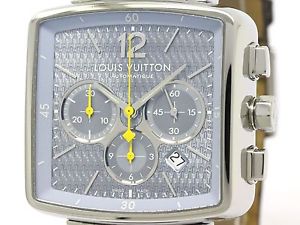 Polished LOUIS VUITTON Speedy Chronograph Steel Automatic Watch Q2121 (BF097005)