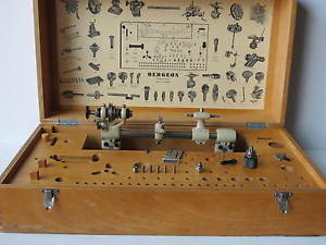 Bergeon 7B Watchmaker Lathe with Original Storage Cabinet