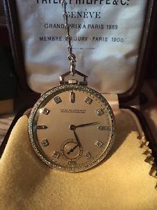 Patek Phillipe Platinum Case / 14k WG Chain Pocket Watch 1900th