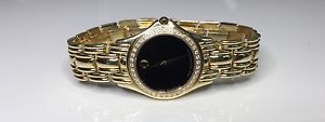 Estate Ladies 14K Yellow Gold Movado 0.40 CTW Diamond Bezel Watch 44 Grams
