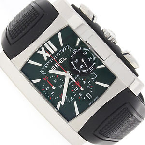 Ebel Brasilia Chronograph Black Dial Steel Automatic Mens Watch E9126M52