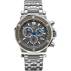 Guess G72009G5 Mens Grey Dial Analog Quartz Watch with Stainless Steel Strap