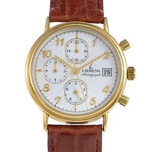 Laurens Women's Yellow Gold Quartz Chronograph Watch 17447AA