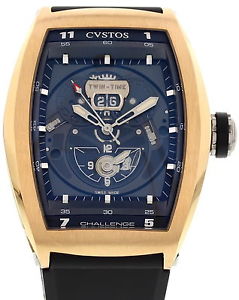 Homme CVSTOS Twin Time Challenge 18k Rose Or Automatique