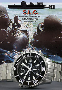 Orologio Uomo Militare Automatico Acciaio MEC Cronografo  Nuovo Scatola Garanzia