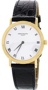 Hombres Patek Philippe Calatrava 18K Oro Amarillo Reloj