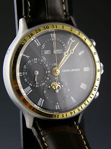Georg jensen calendar watch VALJOUX 7751 Design watch 382 Bo Bonfils 18k bezel