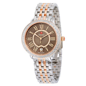 Michele Serein 16 Diamond Two Tone Rose Gold Ladies Watch MWW21B000061