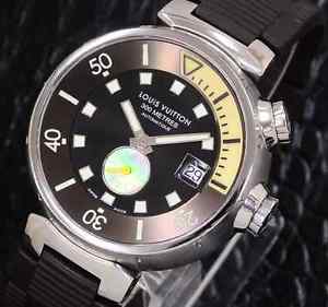 Louis Vuitton Tambour Diving Watch Stainless Steel Rubber Ref Q1031 Excellent++