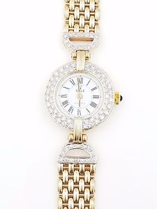 Yellow Gold Vicence Italy Ladies 14K Quartz Women's Watch