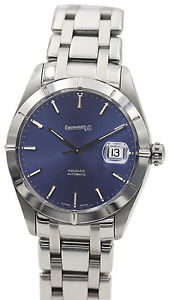 Homme Acier Inoxydable Eberhard Aquadate Automatique Cadran Bleu