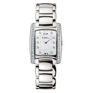 Ebel Brasilia Mini Mother-of-Pearl Steel on Steel Diamond Ladies Watch 1215607